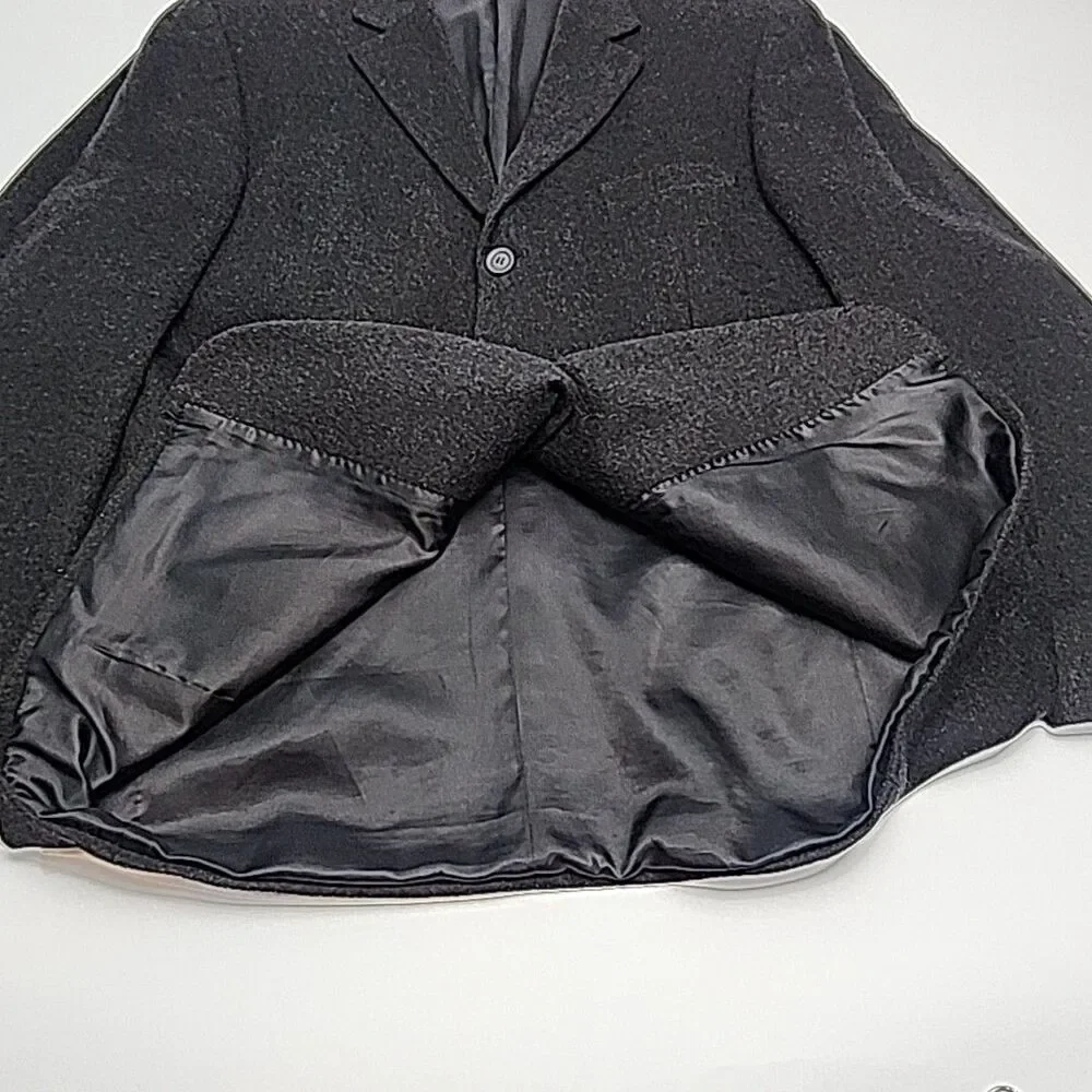 Andrew Fezza Blazer Sport Coat Jacket Wool Silk Cashmere Gray Sz 42R Men Carver
